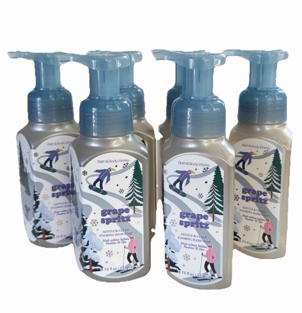 3 X Bath & Body Works Grape Spritz Gentle & Clean Foaming Hand Soap 8.75 oz